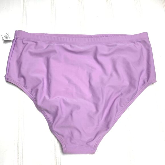 Old Navy Womens 2X High-Waisted Secret-Slim Plus-Size Swim Bottoms Purple Lilac - Picture 3 of 9